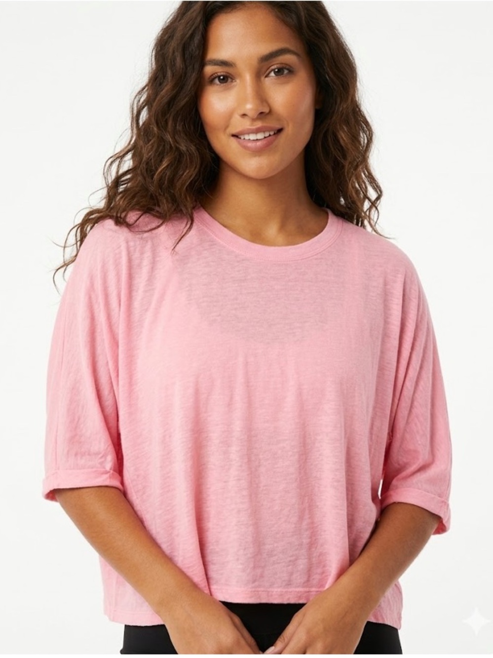 Aerie sóft pink Relaxed Short Sleeve Crew Tee